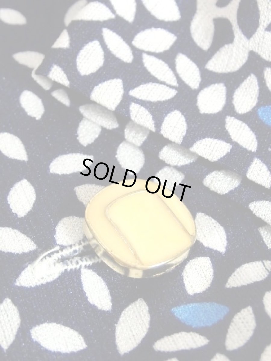 画像15: 70年代 ネイビー ホワイト 半袖 昭和レトロ 国産古着 レトロワンピース【7331】 (15)