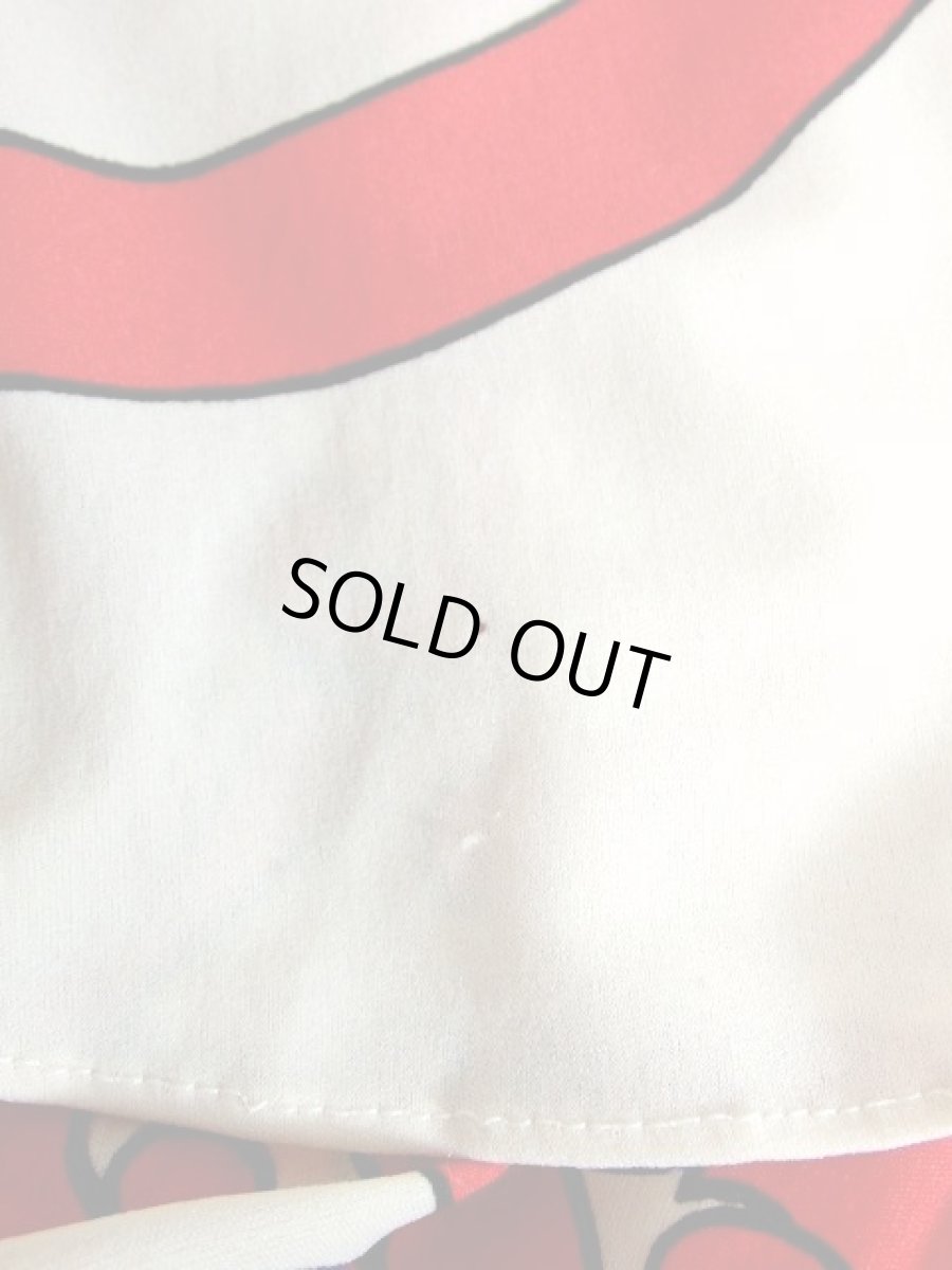 画像18: 70's レトロポップ 花柄モチーフ ヴィンテージ フレア袖 レディース 昭和レトロ 国産古着 レトロワンピース【7342】 (18)