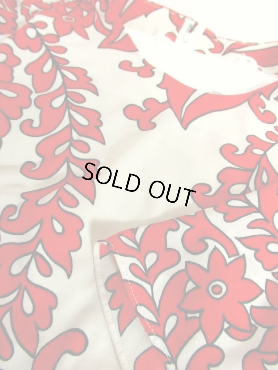 画像14: 70's レトロポップ 花柄モチーフ ヴィンテージ フレア袖 レディース 昭和レトロ 国産古着 レトロワンピース【7342】 (14)