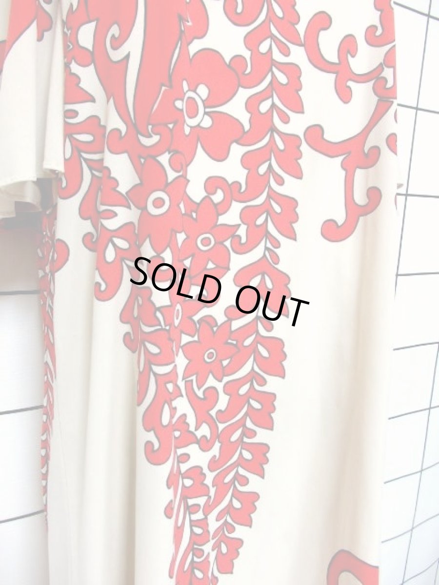 画像11: 70's レトロポップ 花柄モチーフ ヴィンテージ フレア袖 レディース 昭和レトロ 国産古着 レトロワンピース【7342】 (11)