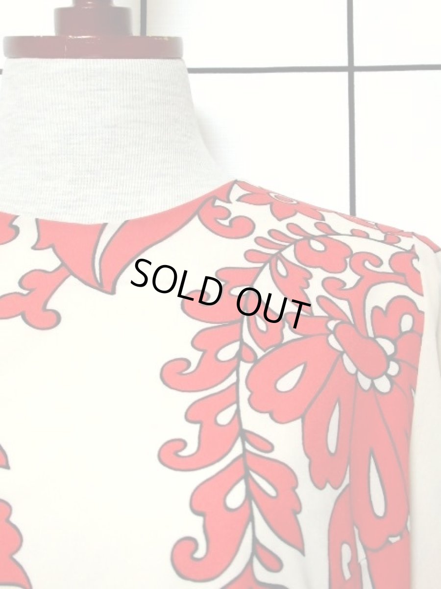 画像10: 70's レトロポップ 花柄モチーフ ヴィンテージ フレア袖 レディース 昭和レトロ 国産古着 レトロワンピース【7342】 (10)