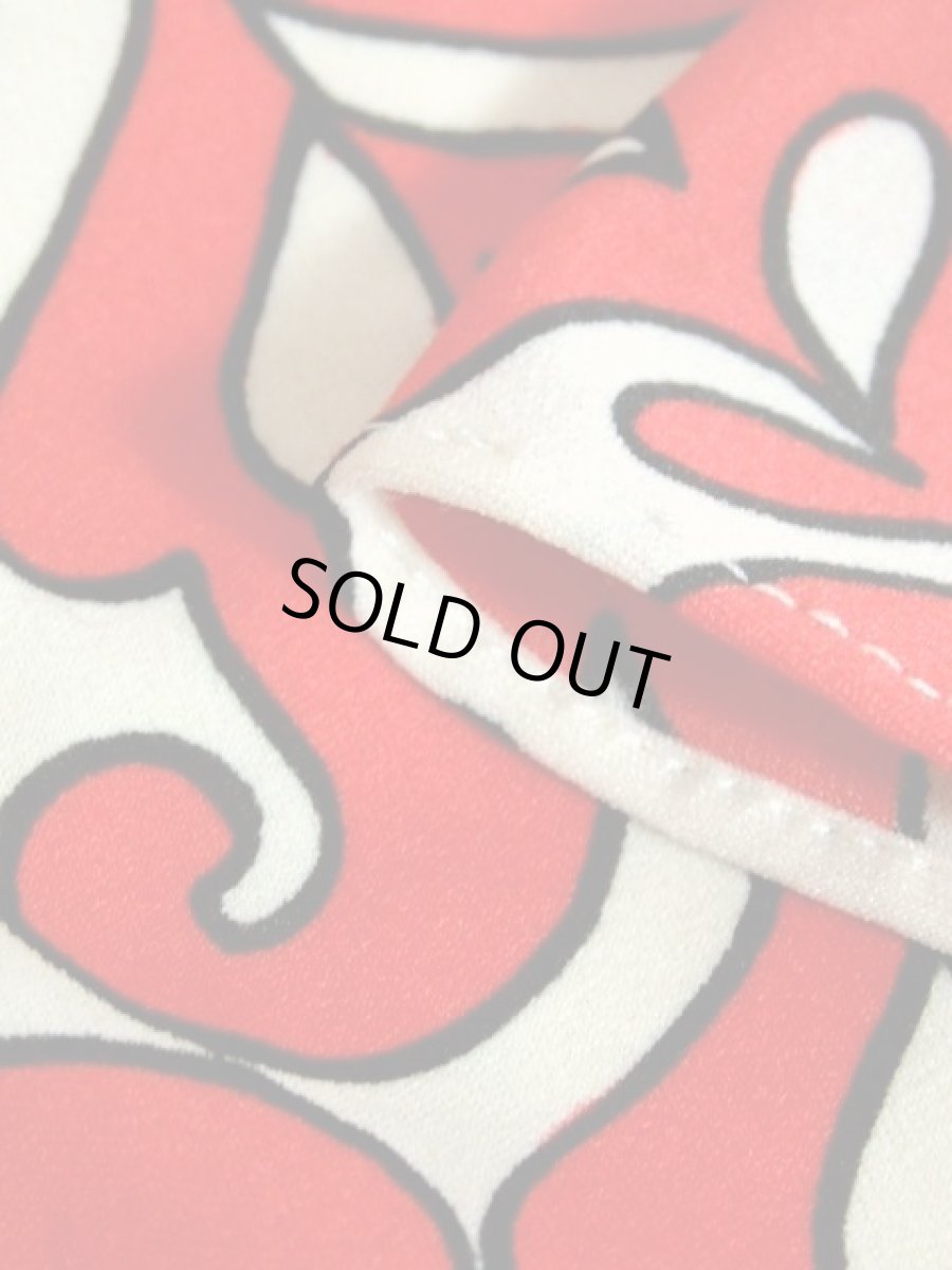 画像15: 70's レトロポップ 花柄モチーフ ヴィンテージ フレア袖 レディース 昭和レトロ 国産古着 レトロワンピース【7342】 (15)