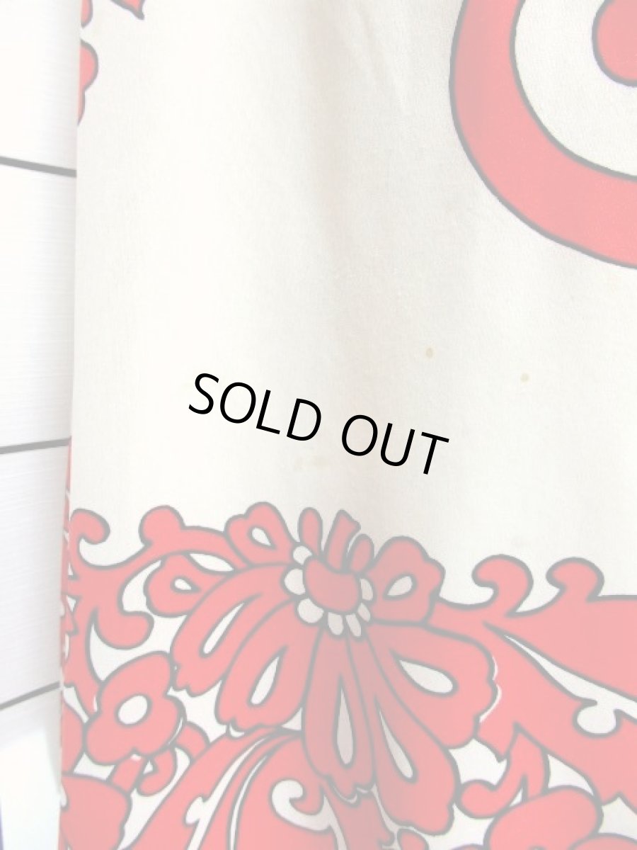 画像16: 70's レトロポップ 花柄モチーフ ヴィンテージ フレア袖 レディース 昭和レトロ 国産古着 レトロワンピース【7342】 (16)