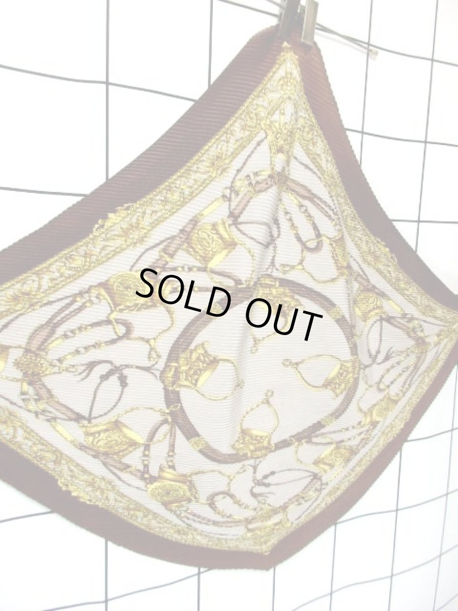 画像3: レトロアンティーク ヴィンテージスカーフ ヨーロッパ ブリーツ【7361】 (3)