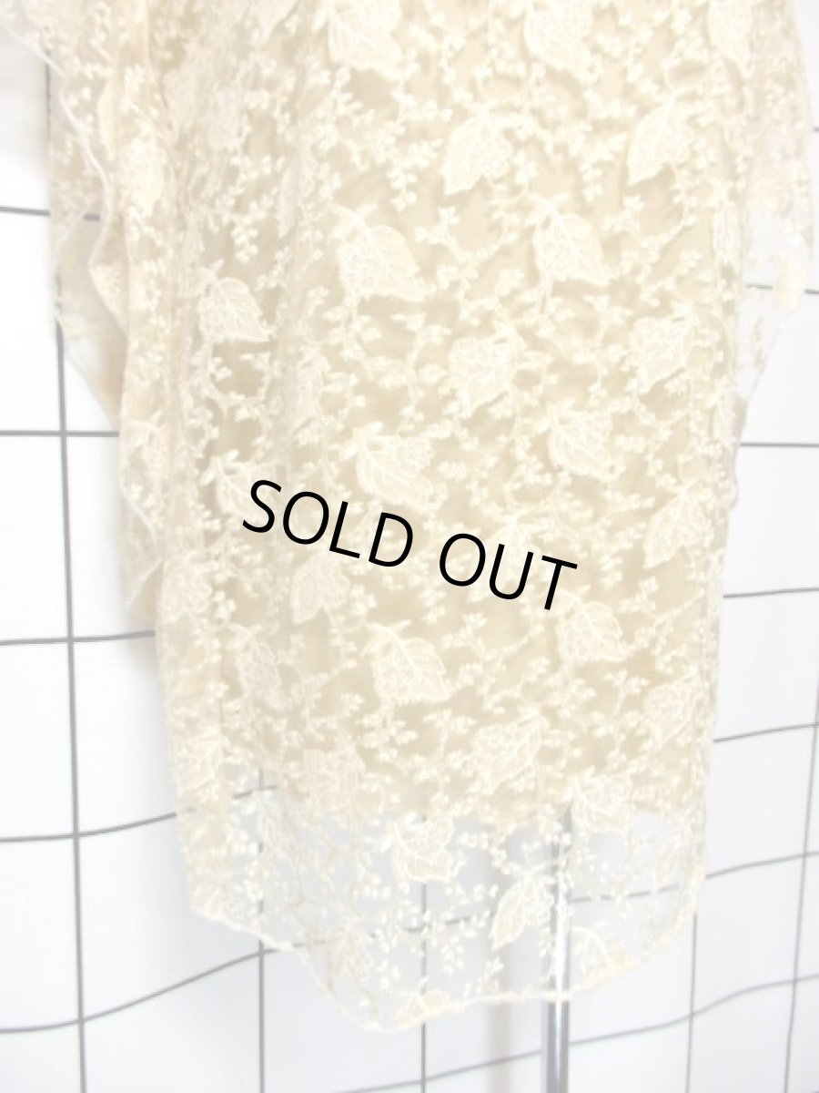 画像10: 花柄 リーフ柄 大人可愛い レトロ ヨーロッパ古着 シャツ ブラウス ヴィンテージトップス (10)