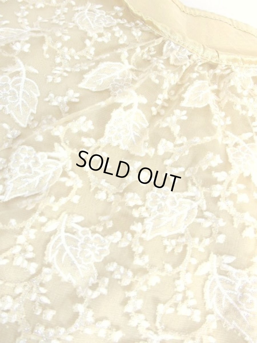 画像11: 花柄 リーフ柄 大人可愛い レトロ ヨーロッパ古着 シャツ ブラウス ヴィンテージトップス (11)