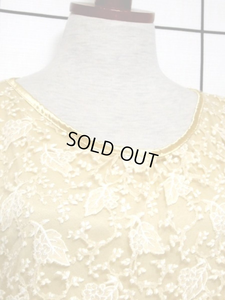 画像3: 花柄 リーフ柄 大人可愛い レトロ ヨーロッパ古着 シャツ ブラウス ヴィンテージトップス (3)