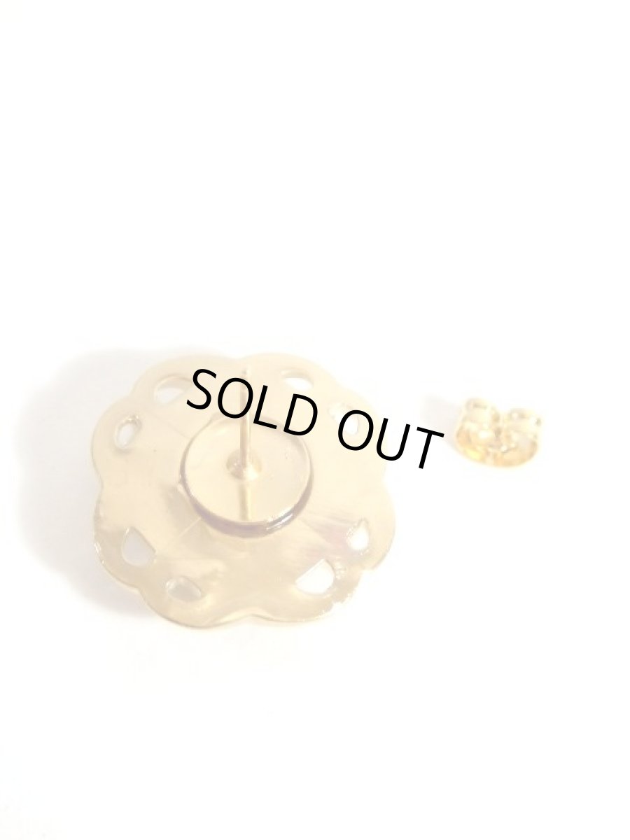 画像5: ハンドメイドアクセサリー ボタンピアス レトロヴィンテージパーツ 手作り【7383】SALE割引き対象外 (5)