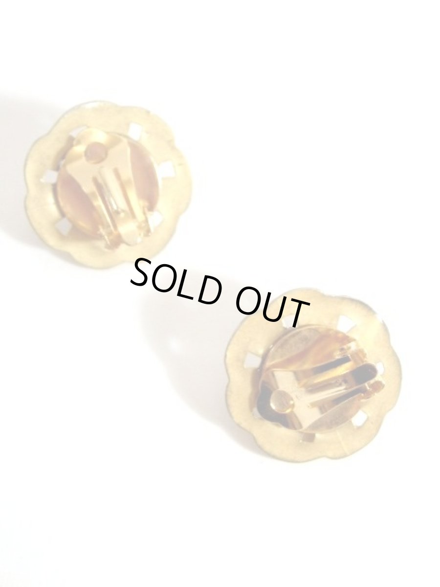 画像5: ハンドメイドアクセサリー ボタンイヤリング レトロヴィンテージパーツ 手作り【7382】 (5)