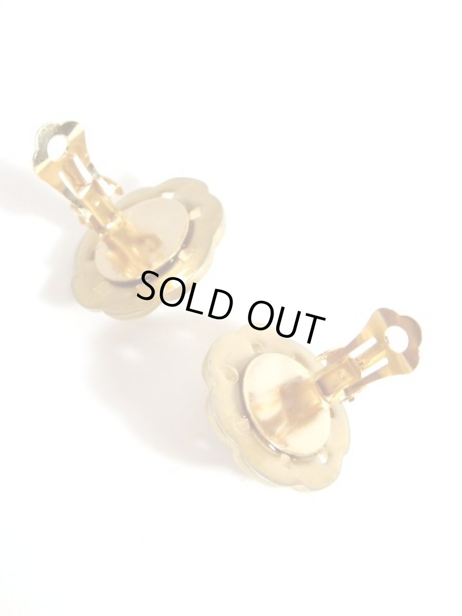 画像6: ハンドメイドアクセサリー ボタンイヤリング レトロヴィンテージパーツ 手作り【7382】 (6)