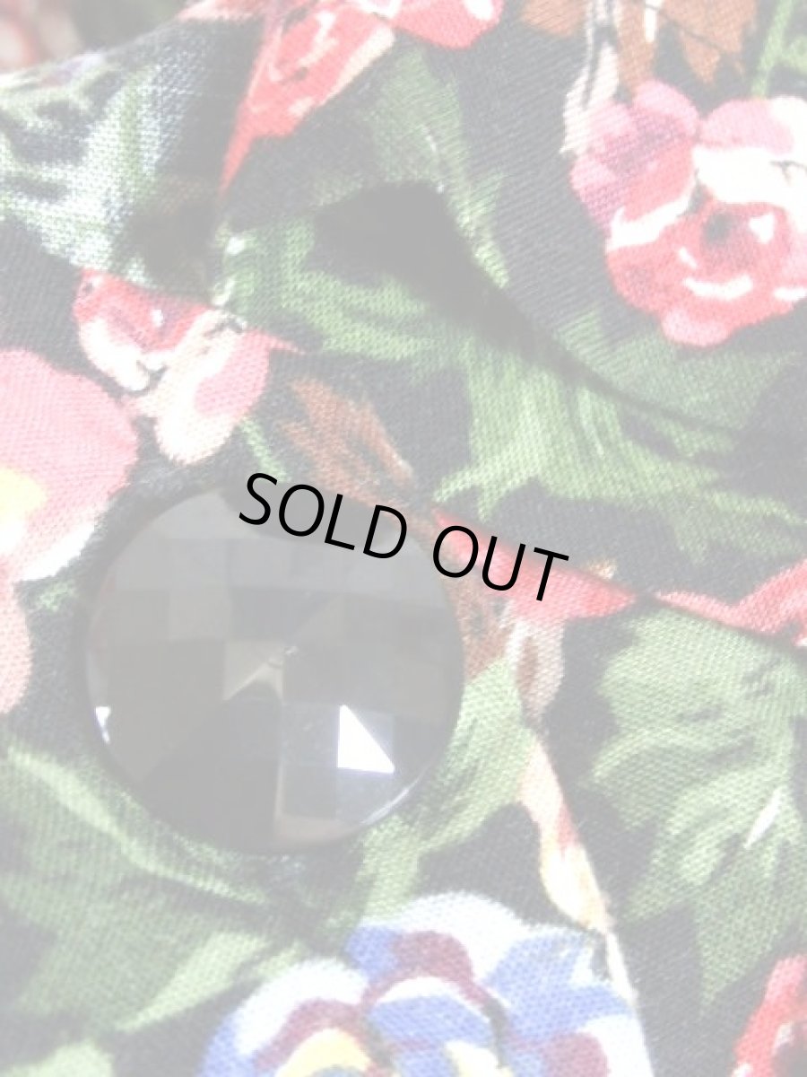 画像18: 花柄 前開き 半袖 レトロ ヨーロッパ古着 ヴィンテージワンピース【7388】 (18)