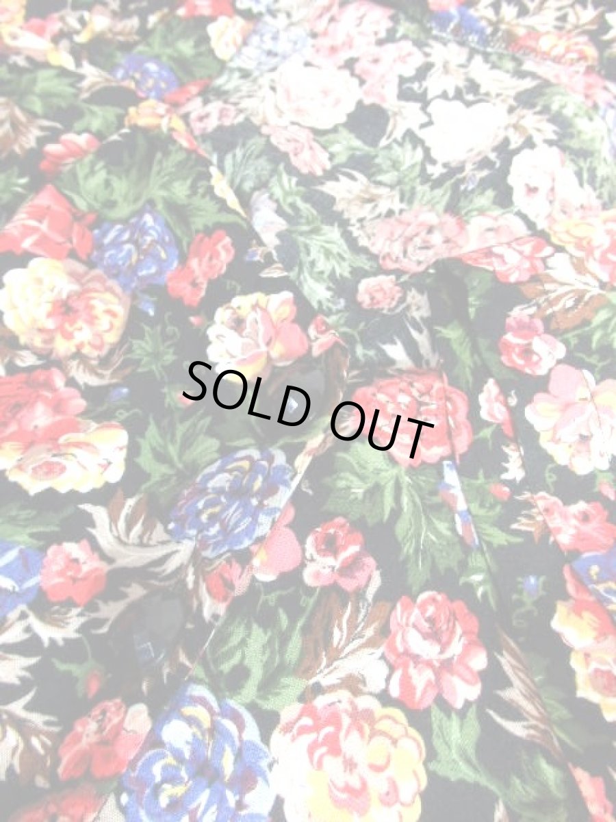 画像16: 花柄 前開き 半袖 レトロ ヨーロッパ古着 ヴィンテージワンピース【7388】 (16)