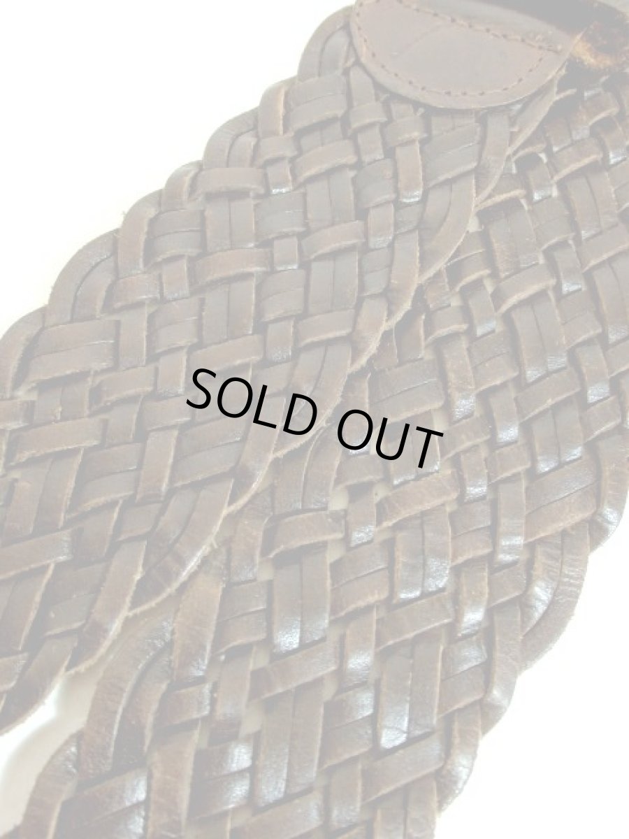 画像5: レザー編み上げ ブラウン インド製 レトロ ヴィンテージ 古着 ベルト【7422】 (5)