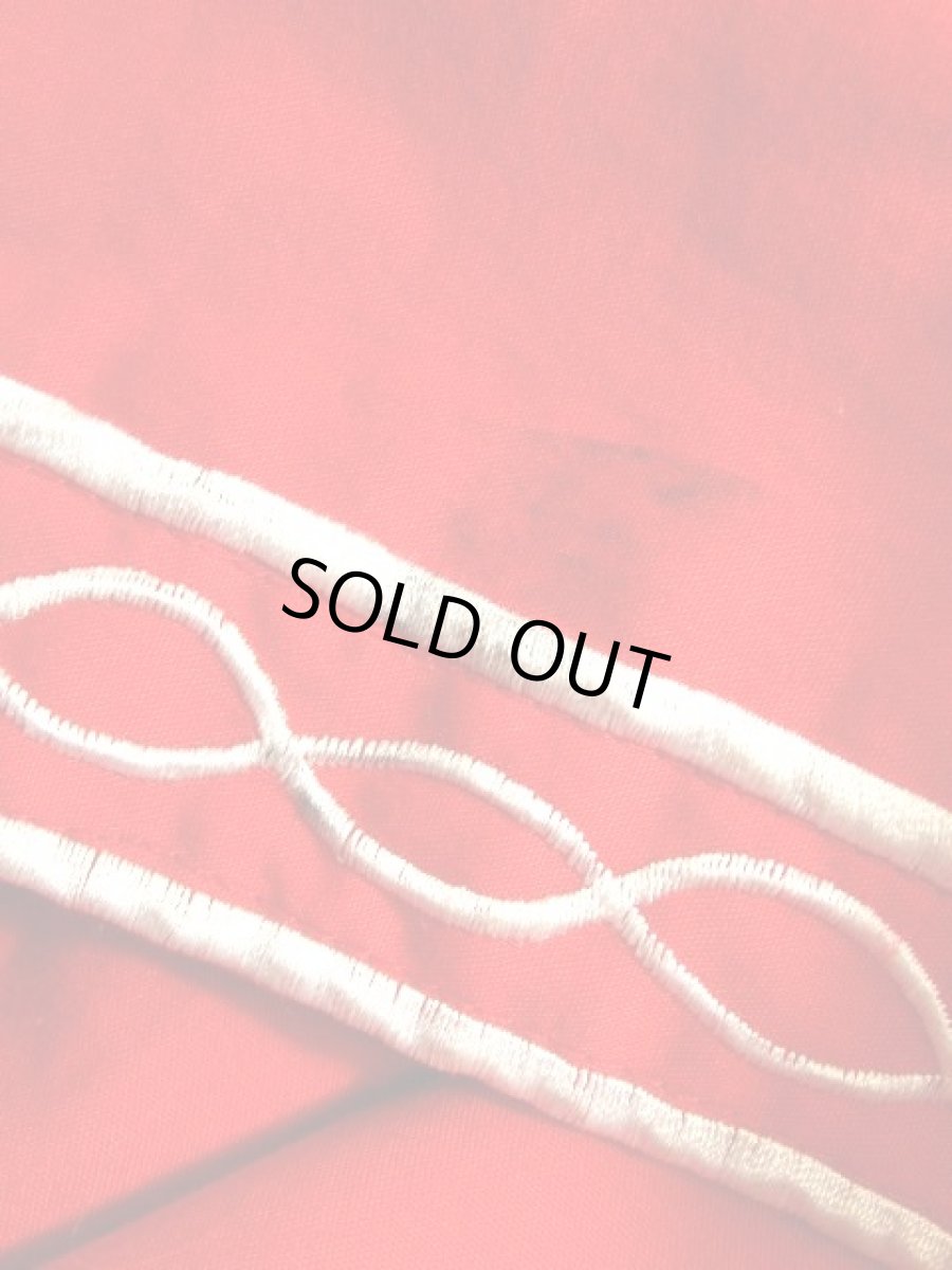 画像18: 刺繍 レッド TALONジッパー スカートスリット フォークロア レトロ USA古着 ヴィンテージ刺繍ドレス【7444】 (18)