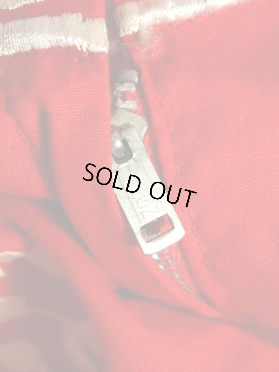 画像16: 刺繍 レッド TALONジッパー スカートスリット フォークロア レトロ USA古着 ヴィンテージ刺繍ドレス【7444】 (16)