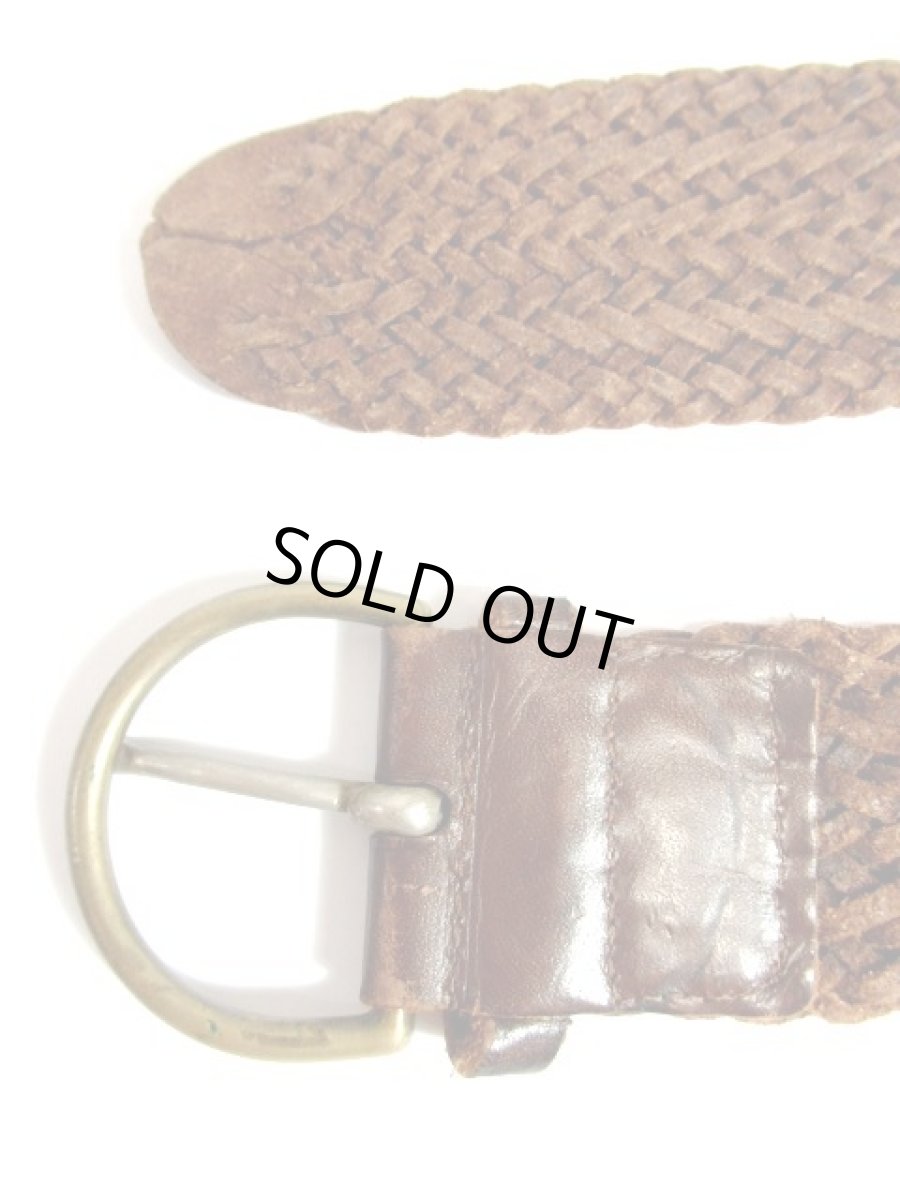 画像8: レザー編み上げ クタッとした風合い ブラウン ヨーロッパ レトロ ヴィンテージ 古着 ベルト【7479】 (8)