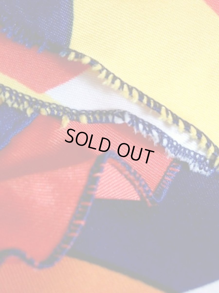 画像16: ドット柄 フリル カラフル ポップ ノースリーブ レトロ ヨーロッパ古着 ヴィンテージワンピース【7486】 (16)