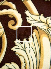 画像10: レトロアンティーク ヴィンテージスカーフ ヨーロッパ ブラウン Italy【7514】 (10)