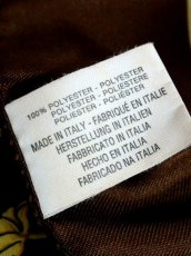 画像8: レトロアンティーク ヴィンテージスカーフ ヨーロッパ ブラウン Italy【7514】 (8)