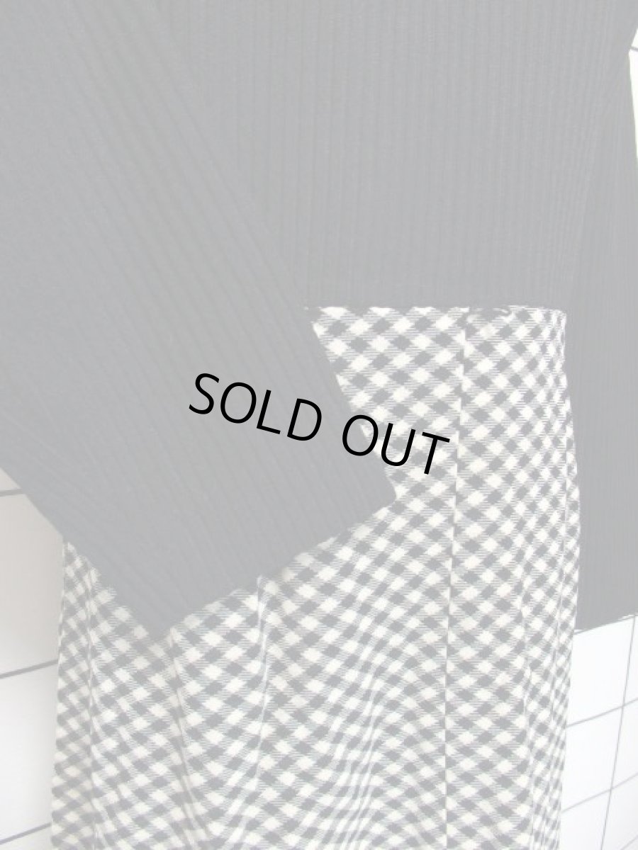 画像11: アメリカ古着 ヴィンテージ ワンピース ニット タートルネック チェック柄 レトロ (11)