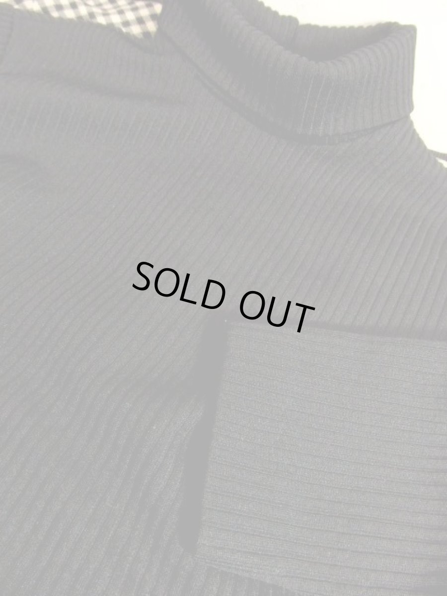 画像14: アメリカ古着 ヴィンテージ ワンピース ニット タートルネック チェック柄 レトロ (14)