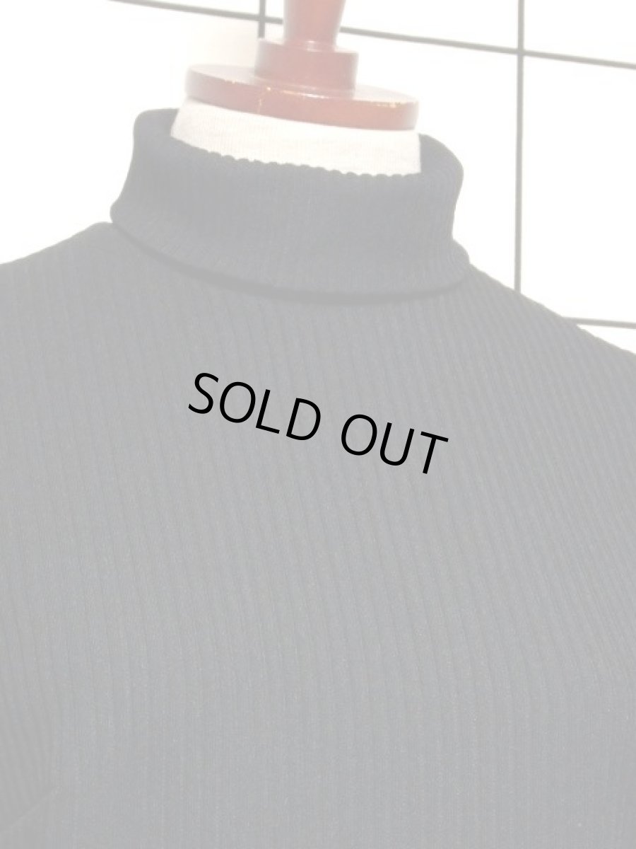 画像3: アメリカ古着 ヴィンテージ ワンピース ニット タートルネック チェック柄 レトロ (3)