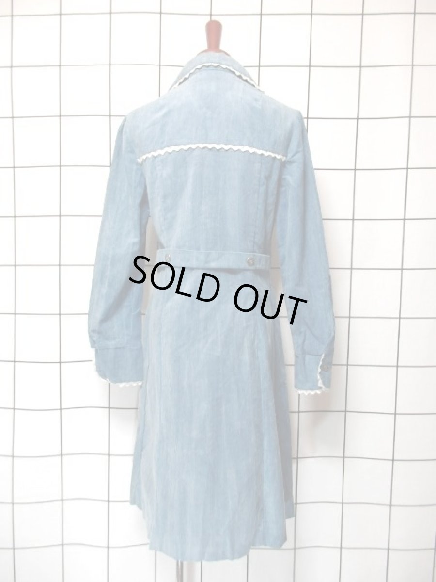 画像5: ヨーロッパ古着 ワンピース ヴィンテージ コーデュロイ レース 前開き レトロ 長袖 (5)