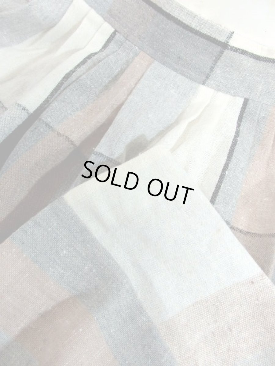 画像8: チェック柄 優しいカラーリング レトロ USA古着 ヴィンテージスカート (8)