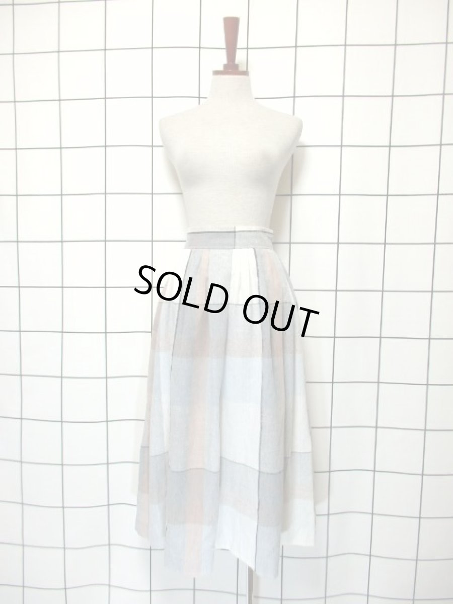 画像3: チェック柄 優しいカラーリング レトロ USA古着 ヴィンテージスカート (3)