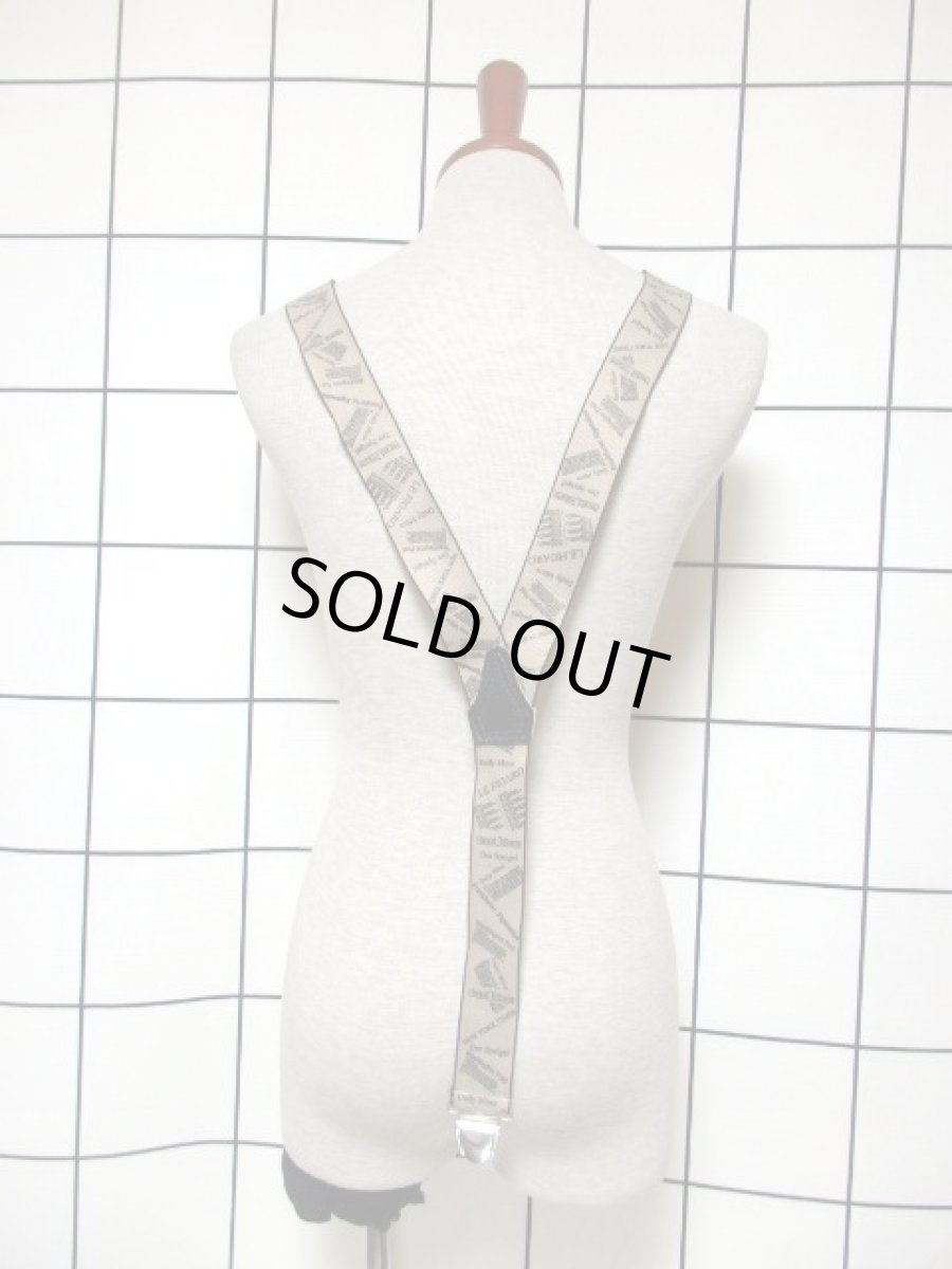 画像3: サスペンダー レトロ ヴィンテージ ヨーロッパ ドイツ製 英字柄【7693】 (3)