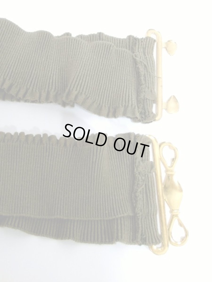 画像4: カーキ ダブル ゴム レトロアンティーク ヴィンテージ ヨーロッパ 古着 ベルト【7712】 (4)