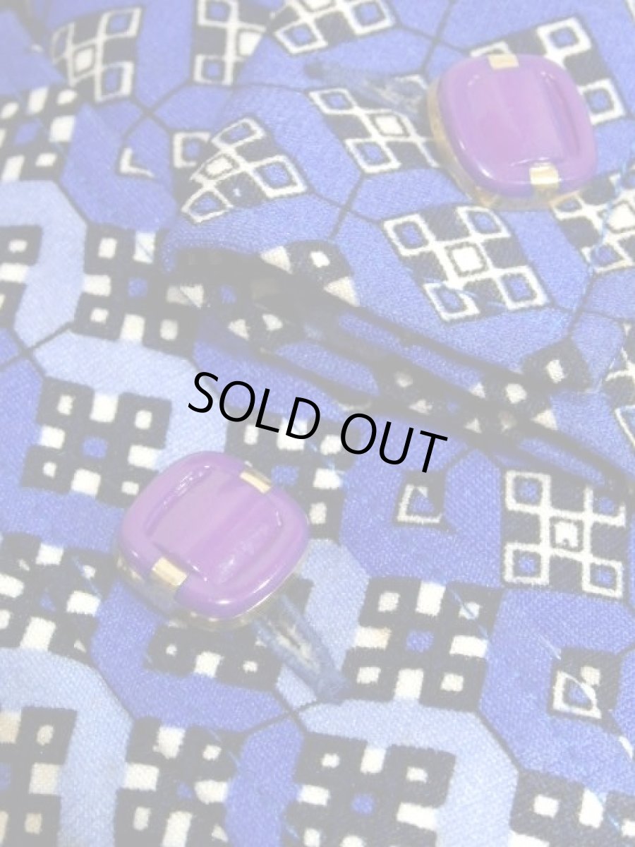 画像18: スクエア柄 ベルト付き ブルー レディース 長袖 昭和レトロ 国産古着 レトロワンピース【7741】 (18)