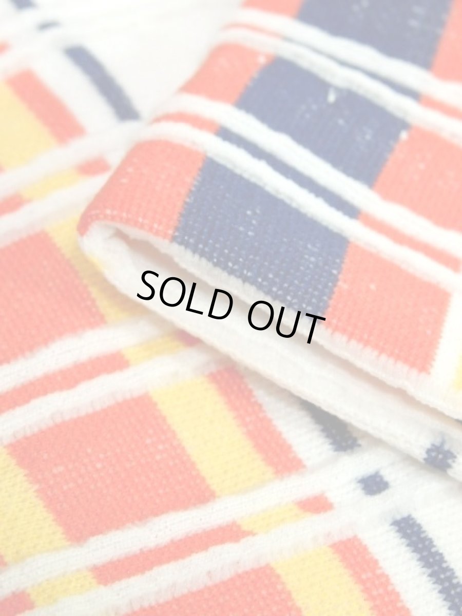 画像13: レトロポップ ストライプ ホワイト 前開き USA古着 ヴィンテージジャケット【7747】 (13)