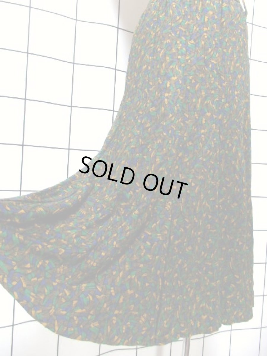 画像4: レトロ柄 ウエストゴム 昭和レトロ 国産古着 ヴィンテージスカート (4)