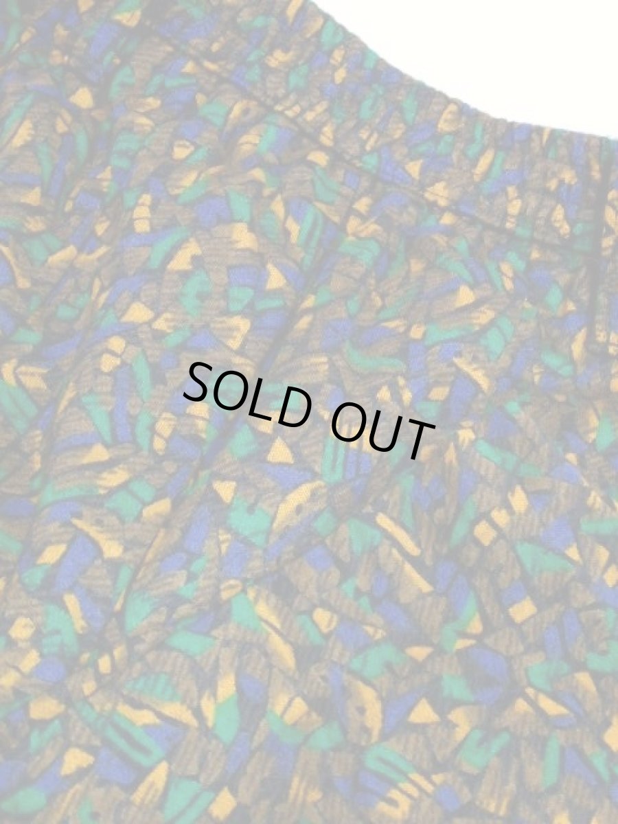 画像7: レトロ柄 ウエストゴム 昭和レトロ 国産古着 ヴィンテージスカート (7)