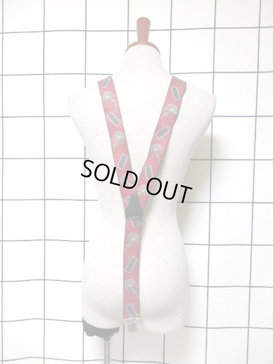 画像7: サスペンダー レトロ ヴィンテージ ヨーロッパ 王冠柄 イカリ柄【7753】 (7)