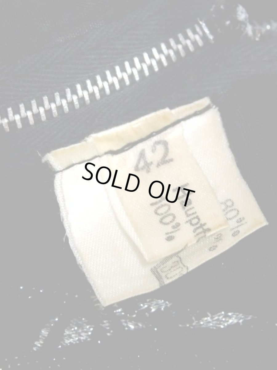 画像16: 幾何学模様織り  ブラック シルバー ラメ 衣装にもおすすめ ノースリーブ クラシカル レトロ ヨーロッパ古着 ヴィンテージドレス【7761】 (16)