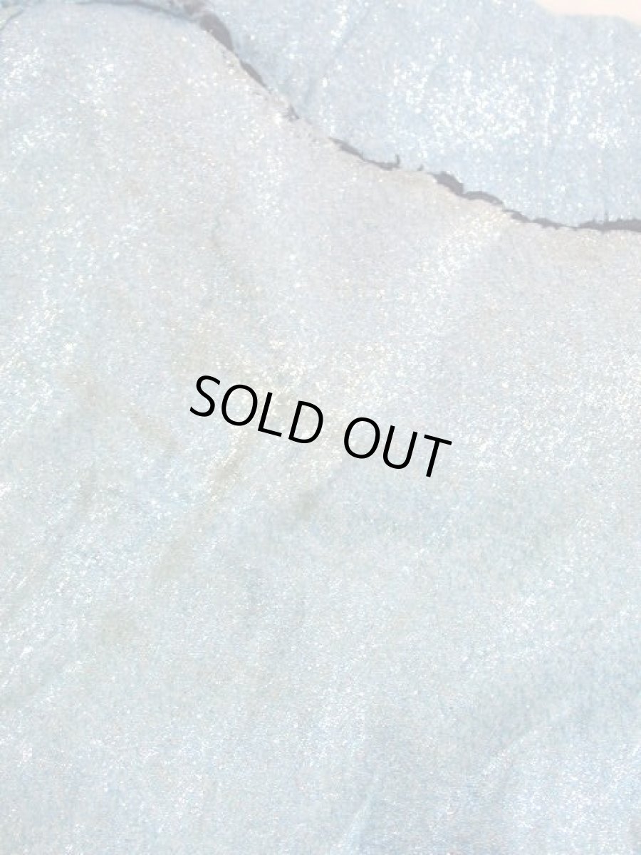 画像17: 贅沢な総レース パーティースタイルにおすすめ ネイビー ライトブルー ラメ クラシカル ノースリーブ レトロ ヨーロッパ古着 ヴィンテージドレス【7773】 (17)