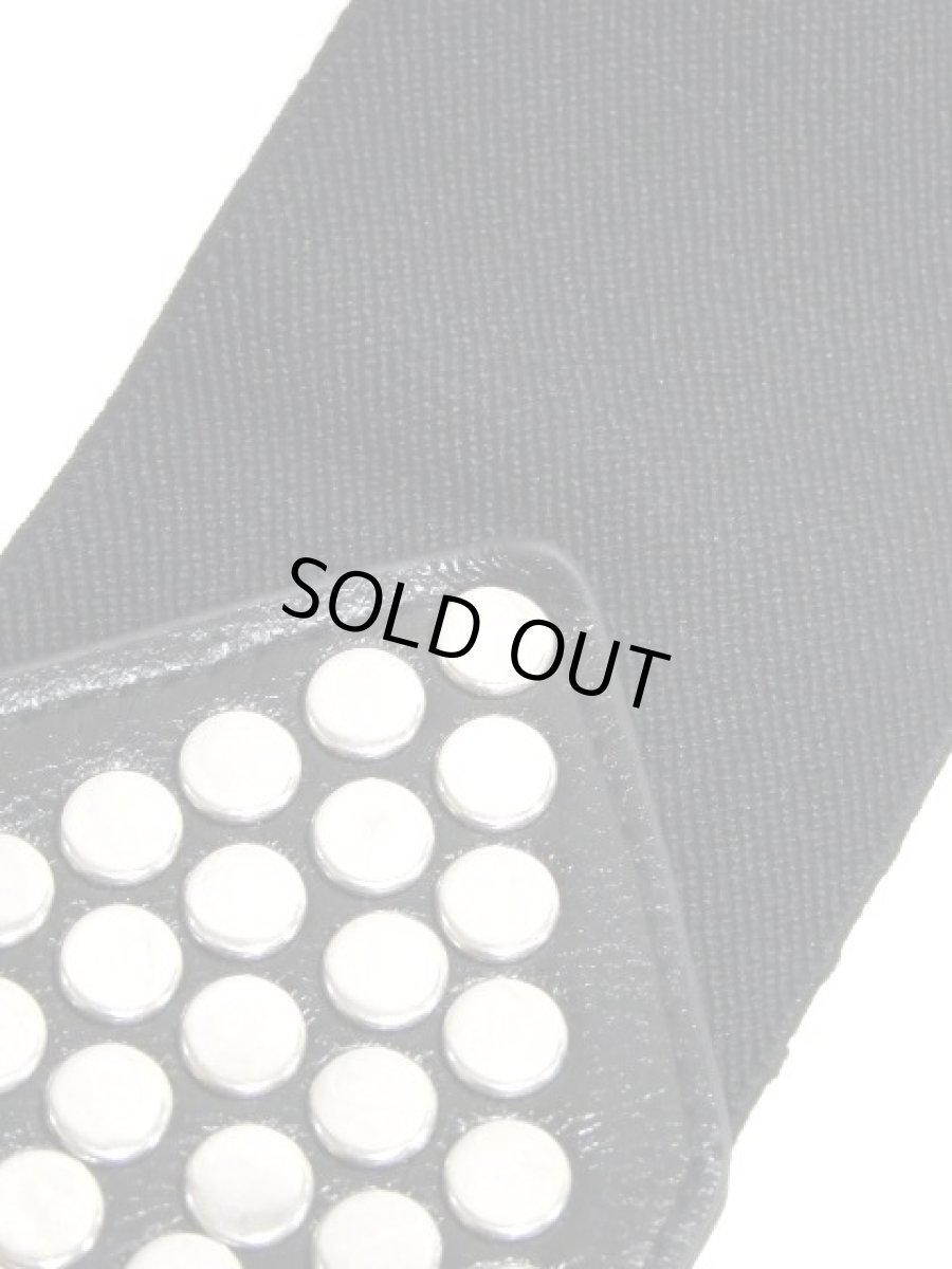 画像6: スタッズ ブラック ゴム レトロアンティーク ヴィンテージ USA 古着 ベルト【7777】 (6)