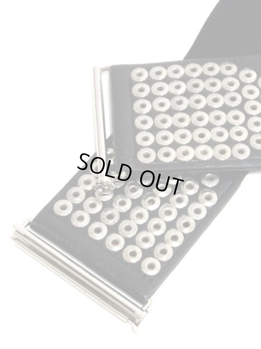 画像5: スタッズ ブラック ゴム レトロアンティーク ヴィンテージ USA 古着 ベルト【7777】 (5)