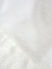 画像12: 贅沢なフロントレース装飾 ピンドット柄 スタンドカラー ホワイト 昭和レトロ 国産古着 長袖 シャツ ブラウス【7792】 (12)