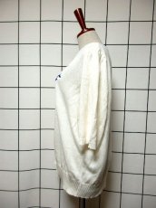 画像6: サマーニット 刺繍 オフホワイト レトロ ヨーロッパ古着 ヴィンテージセーター【6241】 (6)