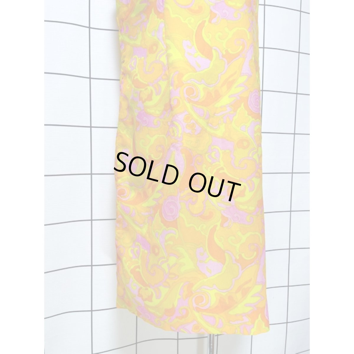 画像4: サイケ ポップ 70's 衣装にもおすすめ ノースリーブ レトロ ヨーロッパ古着 ヴィンテージドレス【V7808】 (4)