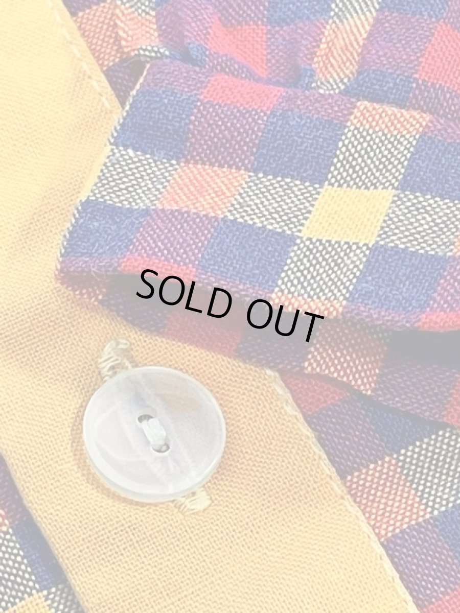 画像6: フランス製 子供古着 kids＆baby ブロックチェック ヨーロッパ ヴィンテージ シャツ ブラウス【7814】 (6)