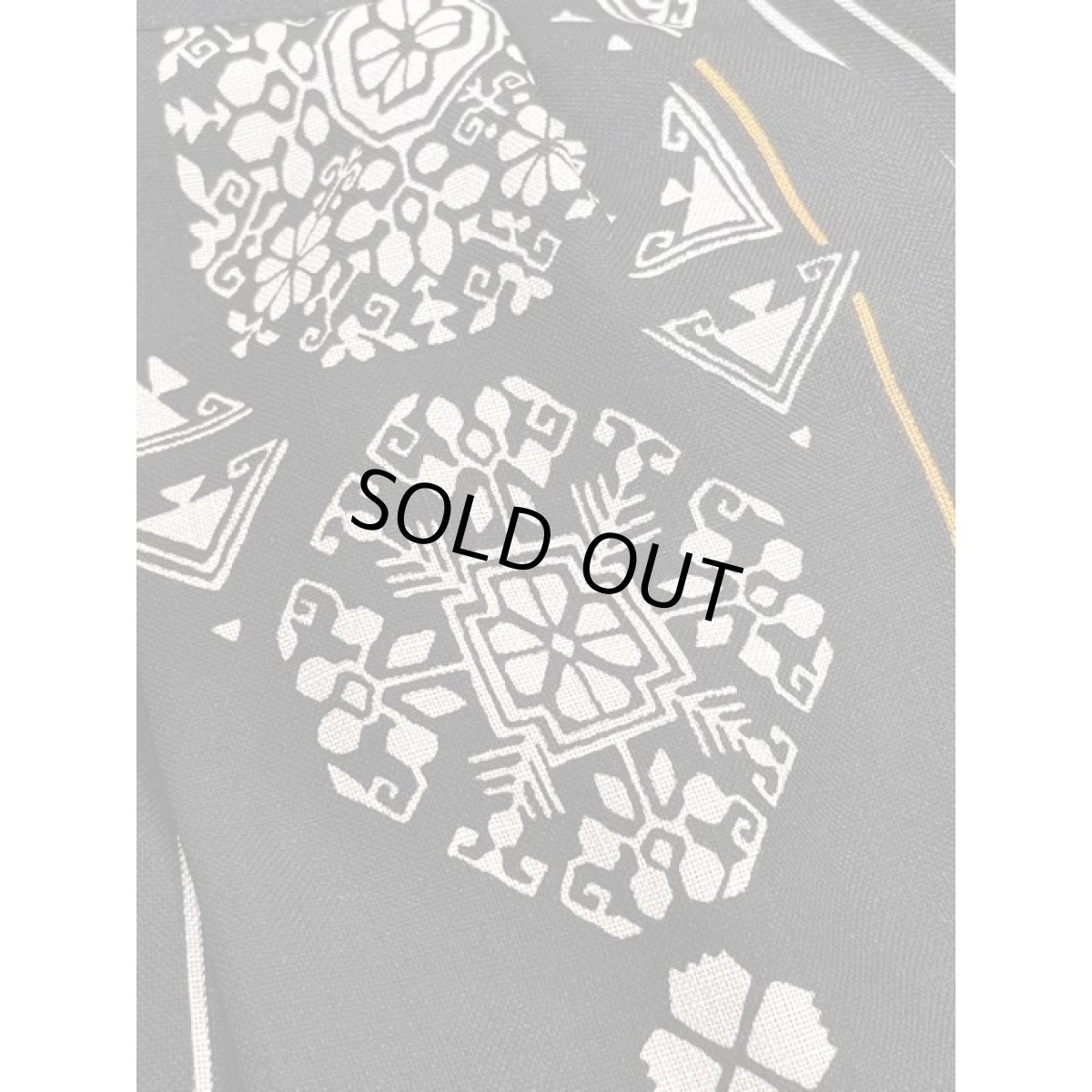 画像8: 花柄 ブラック 黒 昭和レトロ 国産古着 ヴィンテージスカート (8)