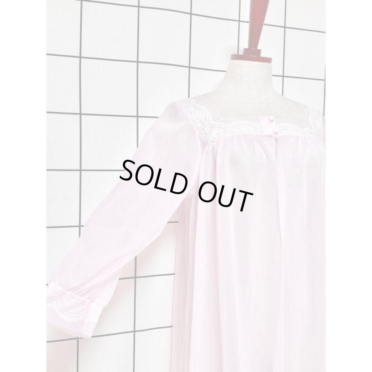 画像4: ヨーロッパ古着 ヴィンテージ ワンピース 透け感 レース 乙女ガーリー (4)