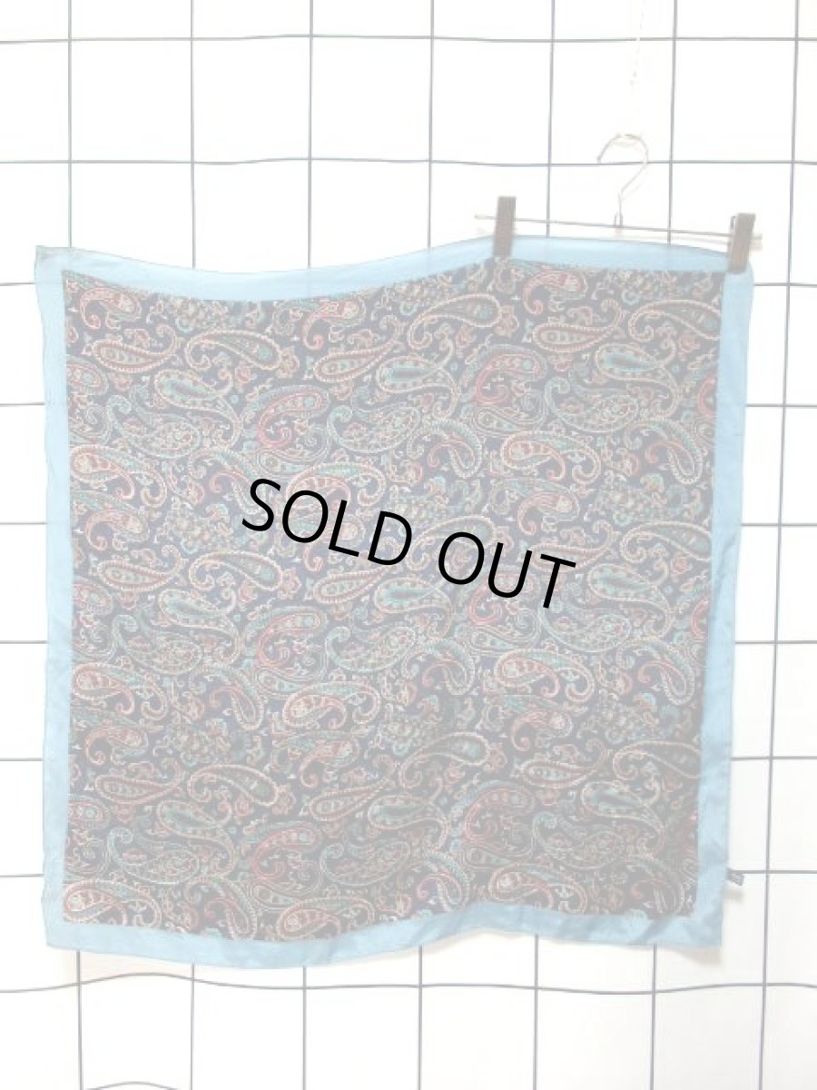 画像2: レトロアンティーク ヴィンテージスカーフ ペイズリー柄【7831】 (2)