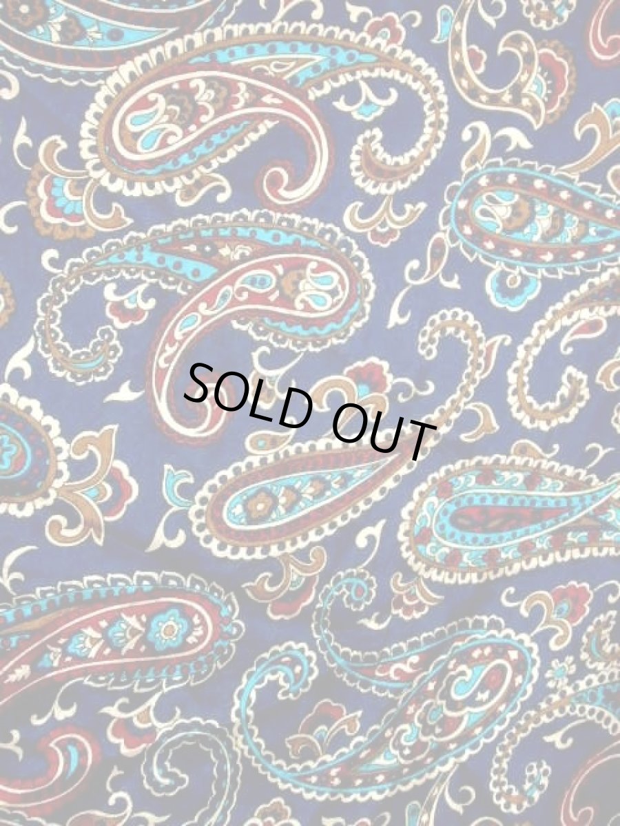 画像3: レトロアンティーク ヴィンテージスカーフ ペイズリー柄【7831】 (3)