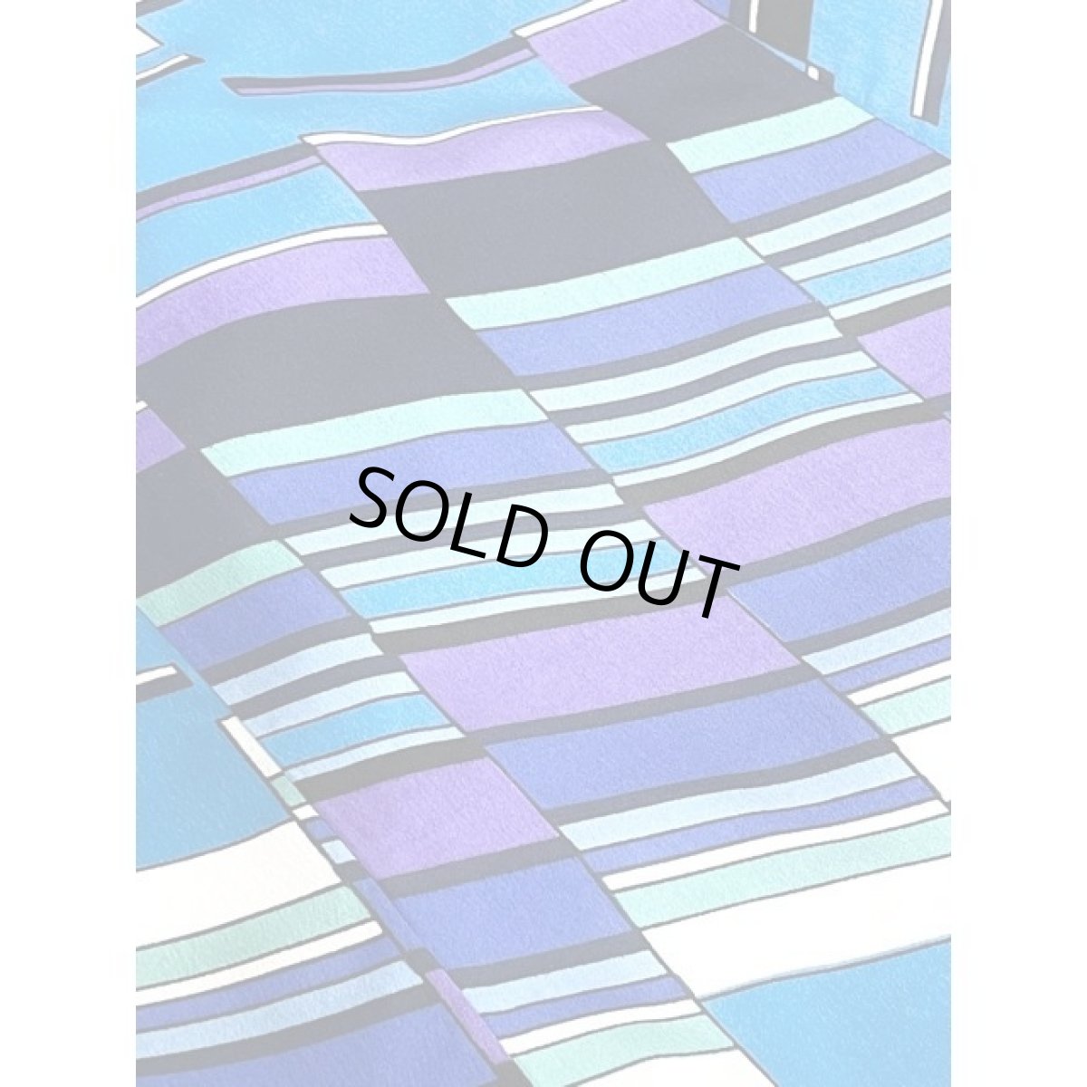 画像13: 斜めストライプ ブルー 首元リボン結び 大人可愛い ノースリーブ レトロ ヨーロッパ古着 ヴィンテージワンピース【7858】 (13)