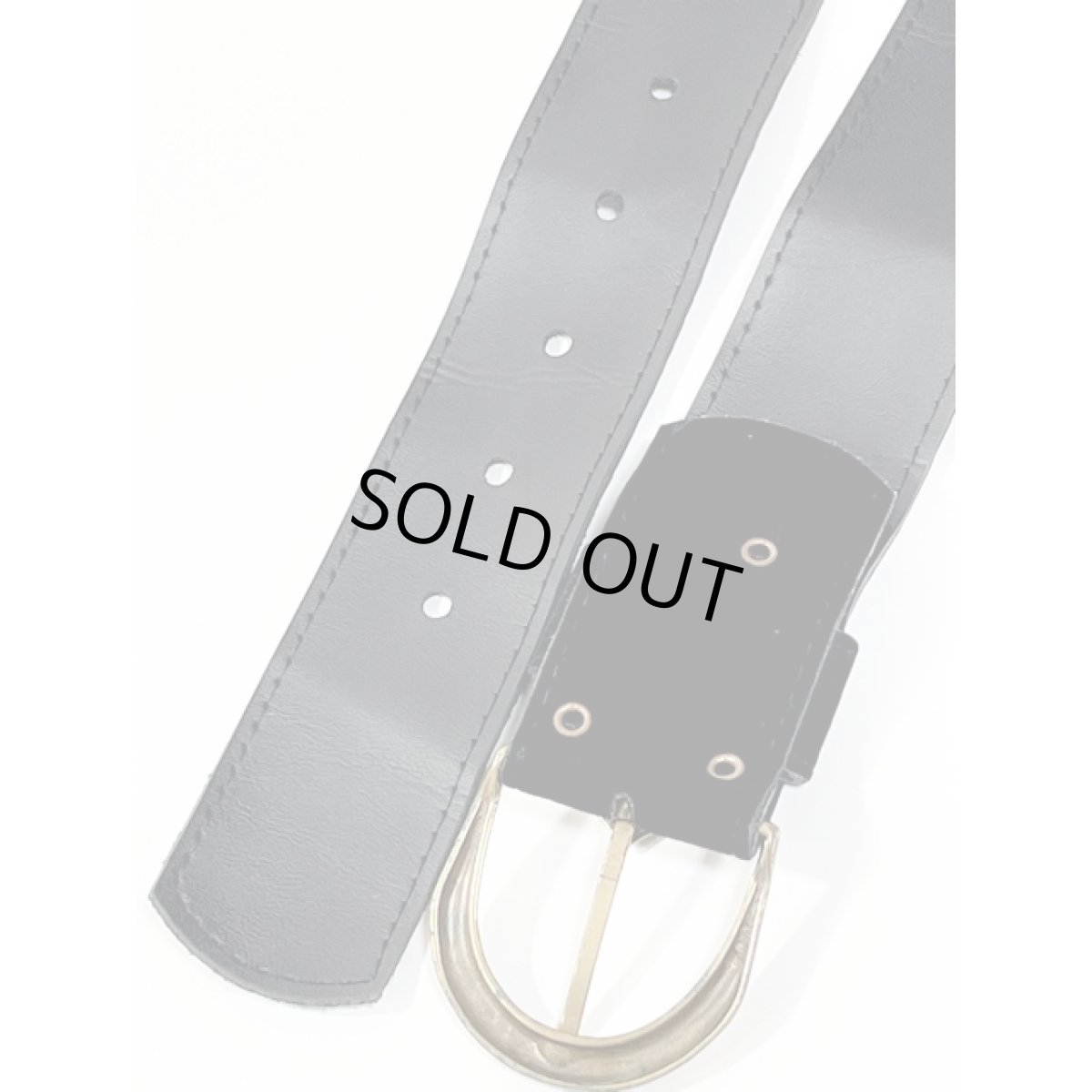 画像6: レトロ ヴィンテージ ブラック ヨーロッパ古着 ベルト ハートパーツ【7857】 (6)